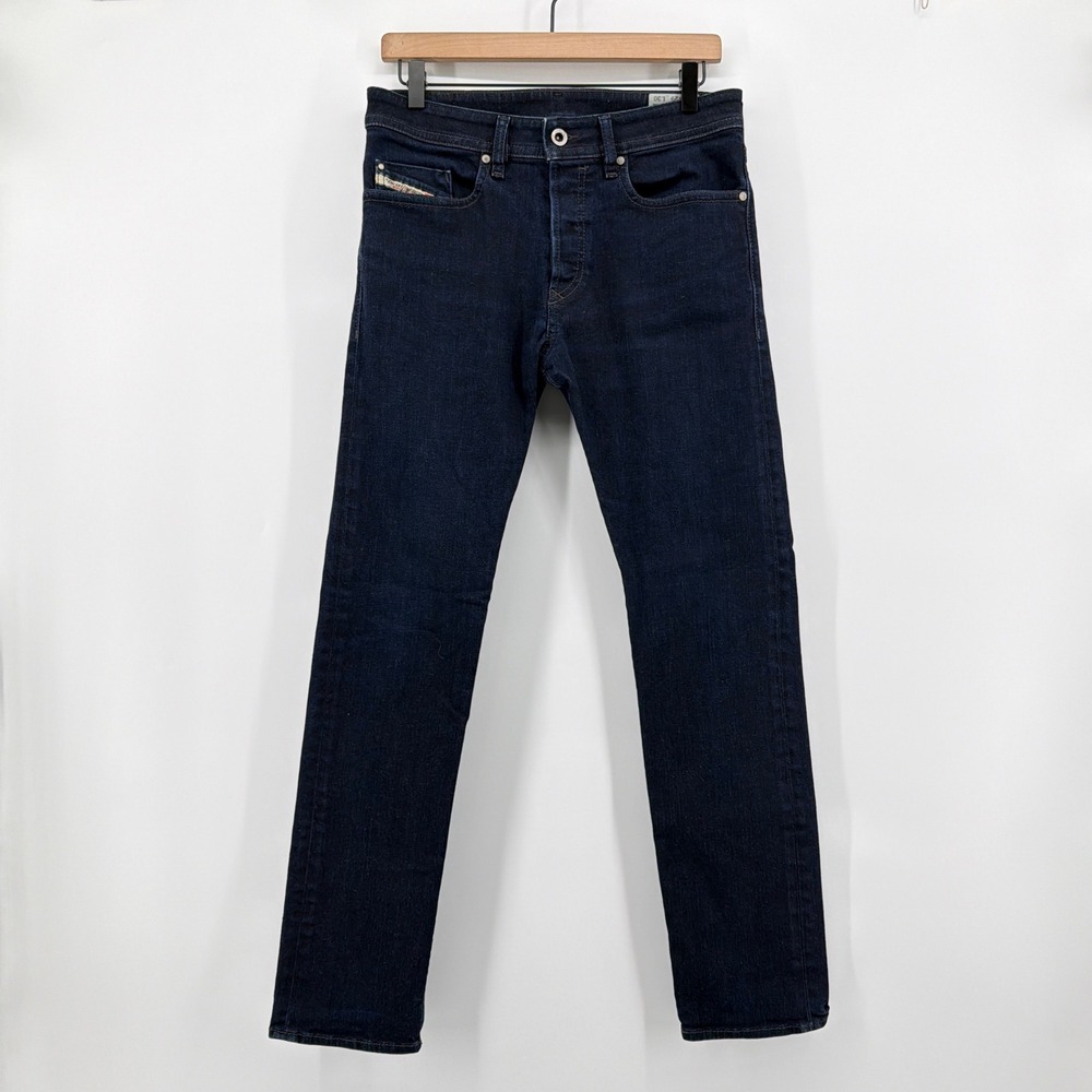 Diesel Buster Regular Slim Tapered Jeans Mens 29x30 Dark Wash Stretch 0607A EUC